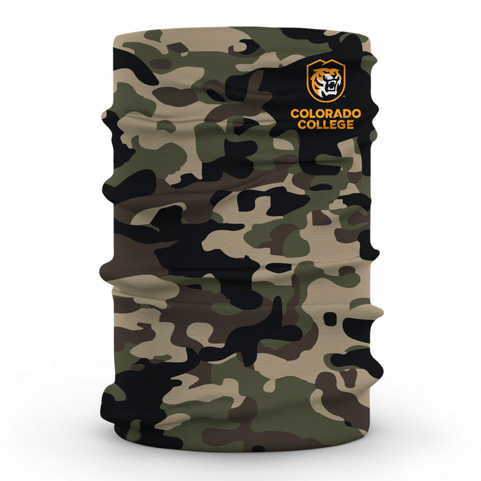 Colorado College Tigers Vive La Fete Camo Collegiate Face Cover Soft Camouflage Four Way Stretch Neck Gaiter - Vive La Fête - Online Apparel Store