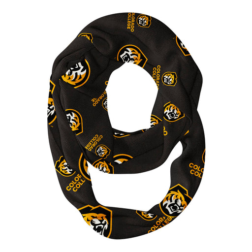Colorado College Tigers Vive La Fete Repeat Logo Game Day Collegiate Women Light Weight Ultra Soft Infinity Scarf