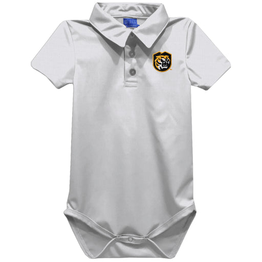 Colorado College Tigers Embroidered White Solid Knit Polo Onesie
