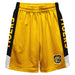 Colorado College Tigers Vive La Fete Game Day Gold Stripes Boys Solid Black Athletic Mesh Short