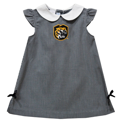Colorado College Tigers Embroidered Black Gingham A Line Dress