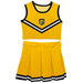 Colorado College Tigers Vive La Fete Game Day Gold Sleeveless Cheerleader Set