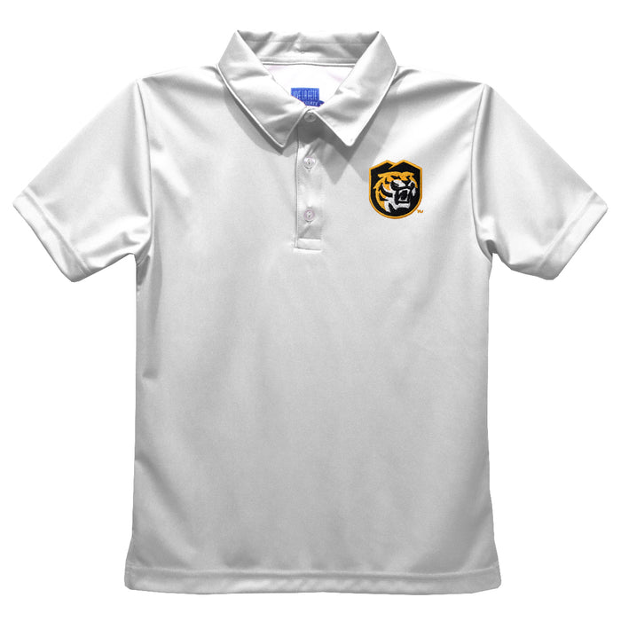 Colorado College Tigers Embroidered White Short Sleeve Polo Box Shirt
