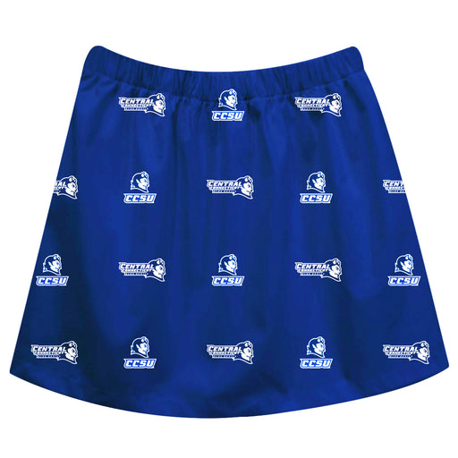 Central Connecticut State Blue Devils CCSU Skirt Blue All Over Logo - Vive La Fête - Online Apparel Store