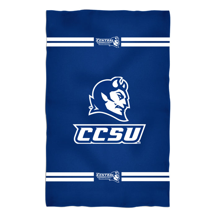 CCSU Blue Devils Vive La Fete Game Day Absorvent Premium Blue Beach Bath Towel 51 x 32" Logo and Stripes" - Vive La Fête - Online Apparel Store