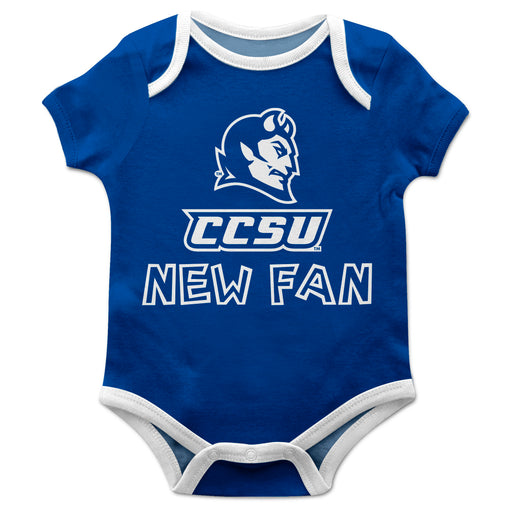 Central Connecticut State Blue Devils CCSU Infant Game Day Blue Short Sleeve Onesie New Fan Logo and Mascot Bodysuit - Vive La Fête - Online Apparel Store