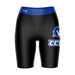 CCSU Blue Devils Vive La Fete Game Day Logo on Thigh and Waistband Black and Blue Women Bike Short 9 Inseam"