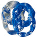 CCSU Blue Devils Vive La Fete All Over Logo Game Day Collegiate Women Set of 2 Light Weight Ultra Soft Infinity Scarfs