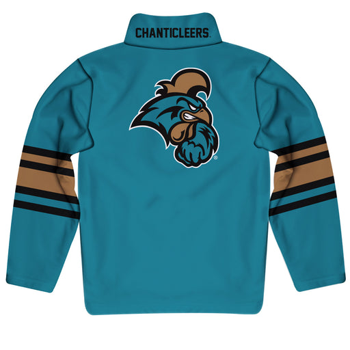Coastal Carolina Chanticleers CCU Vive La Fete Game Day Teal Quarter Zip Pullover Stripes on Sleeves - Vive La Fête - Online Apparel Store
