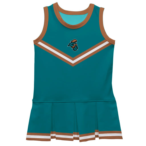 Coastal Carolina Chanticleers CCU Vive La Fete Game Day Teal Sleeveless Cheerleader Dress