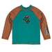 Coastal Carolina Chanticleers CCU Vive La Fete Logo Teal Gold Long Sleeve Raglan Rashguard