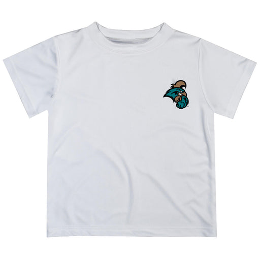 Coastal Carolina Chanticleers CCU Hand Sketched Vive La Fete Impressions Artwork Boys White Short Sleeve Tee Shirt