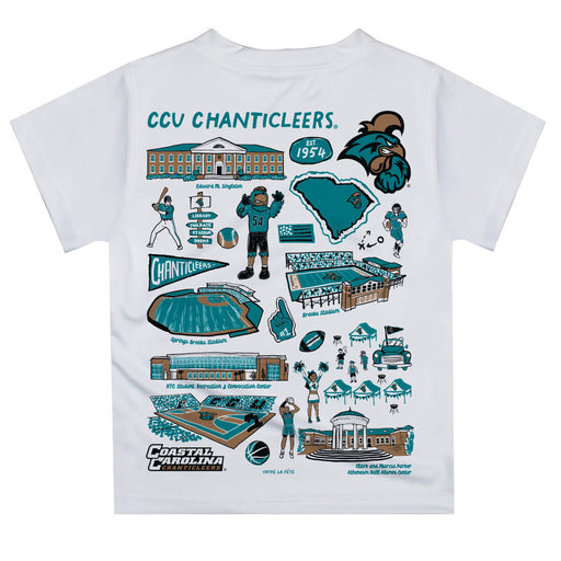 Coastal Carolina Chanticleers CCU Hand Sketched Vive La Fete Impressions Artwork Boys Black Short Sleeve Tee Shirt - Vive La Fête - Online Apparel Store