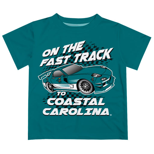Coastal Carolina Chanticleers CCU Vive La Fete Fast Track Boys Game Day Teal Short Sleeve Tee