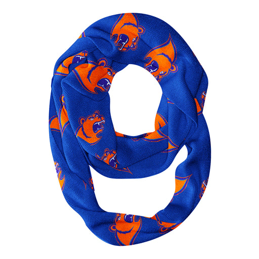 United States Coast Guard Academy All Over Logo Blue Infinity Scarf - Vive La Fête - Online Apparel Store
