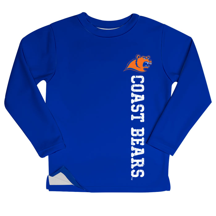 United States Coast Guard Academy Bears Logo Blue Long Sleeve Fleece Sweatshirt Side Vents - Vive La Fête - Online Apparel Store