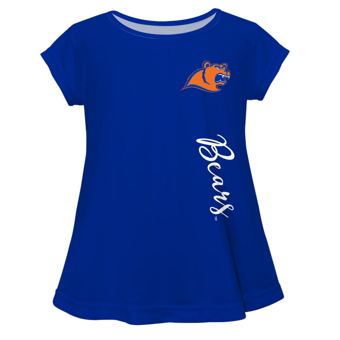 United States Coast Guard Academy Bears Blue Solid Short Sleeve Girls Laurie Top - Vive La Fête - Online Apparel Store