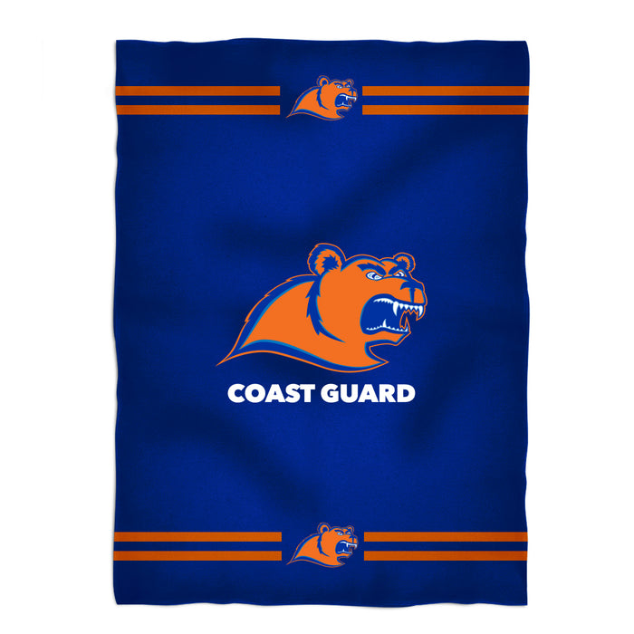 United States Coast Guard Academy Stripes Blue Fleece Blanket - Vive La Fête - Online Apparel Store