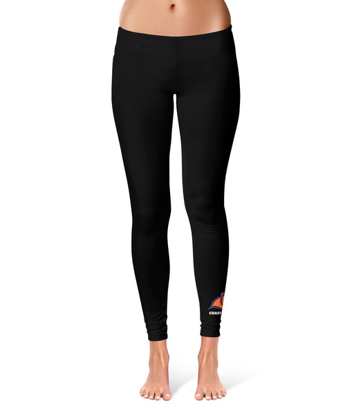 US Coast CGA Bears Vive La Fete Game Day Collegiate Logo at Ankle Women Black Yoga Leggings 2.5 Waist Tights" - Vive La Fête - Online Apparel Store