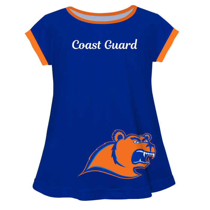 United States Coast Guard Academy Big Logo Blue Short Sleeve Girls Laurie Top - Vive La Fête - Online Apparel Store