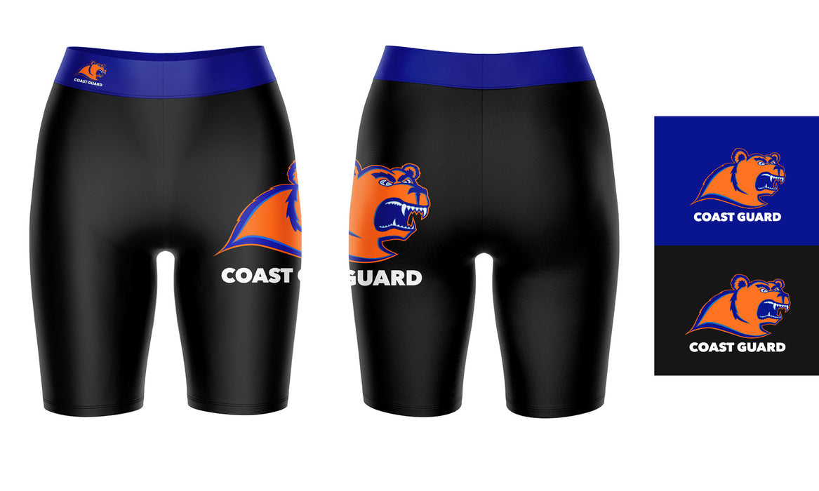 US Coast CGA Bears Vive La Fete Game Day Logo on Thigh and Waistband Black and Blue Women Bike Short 9 Inseam" - Vive La Fête - Online Apparel Store