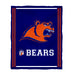 US Coast CGA Bears Vive La Fete Kids Game Day Blue Plush Soft Minky Blanket 36 x 48 Mascot
