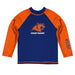 Coast Guard Bears Vive La Fete Logo Blue Orange Long Sleeve Raglan Rashguard