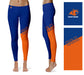 US Coast CGA Bears Vive La Fete Game Day Collegiate Leg Color Block Women Blue Orange Yoga Leggings - Vive La Fête - Online Apparel Store