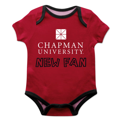 Chapman Panthers CU Vive La Fete Infant Game Day Maroon Short Sleeve Onesie New Fan Logo and Mascot Bodysuit