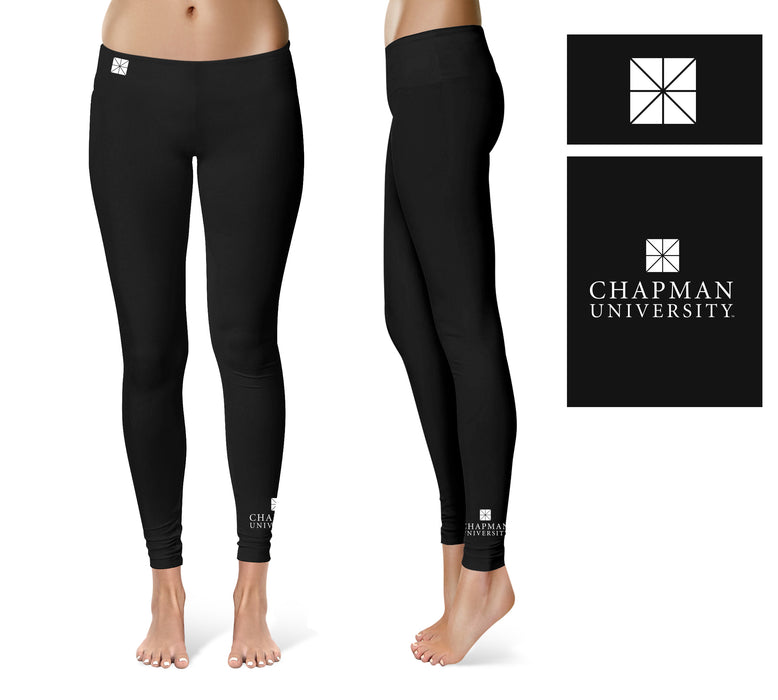 Chapman University Panthers Vive La Fete Game Day Collegiate Logo at Ankle Women Black Yoga Leggings 2.5 Waist Tights - Vive La Fête - Online Apparel Store