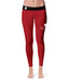 Chapman University Panthers Vive La Fete Game Day Collegiate Logo on Thigh Red Women Yoga Leggings 2.5 Waist Tights