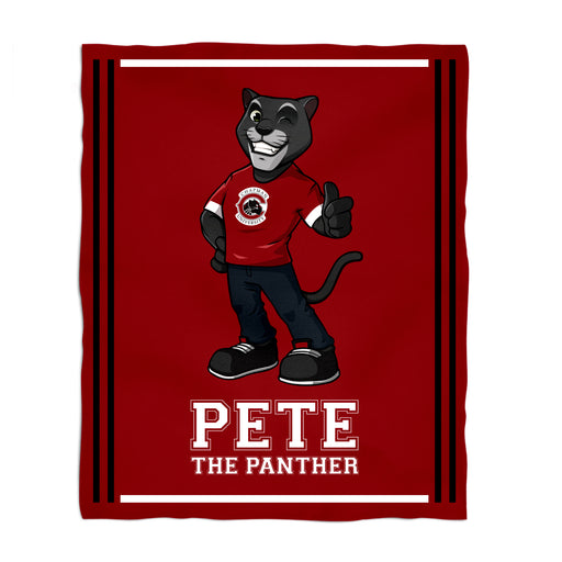 Chapman University Panthers Vive La Fete Kids Game Day Red Plush Soft Minky Blanket 36 x 48 Mascot