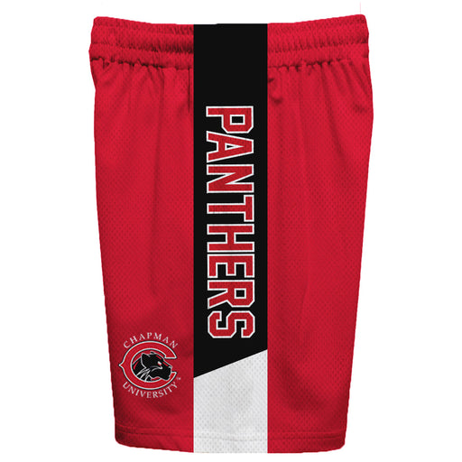 Chapman Panthers CU Vive La Fete Game Day Red Stripes Boys Solid Black Athletic Mesh Short - Vive La Fête - Online Apparel Store