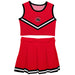 Chapman Panthers CU Vive La Fete Game Day Red Sleeveless Cheerleader Set