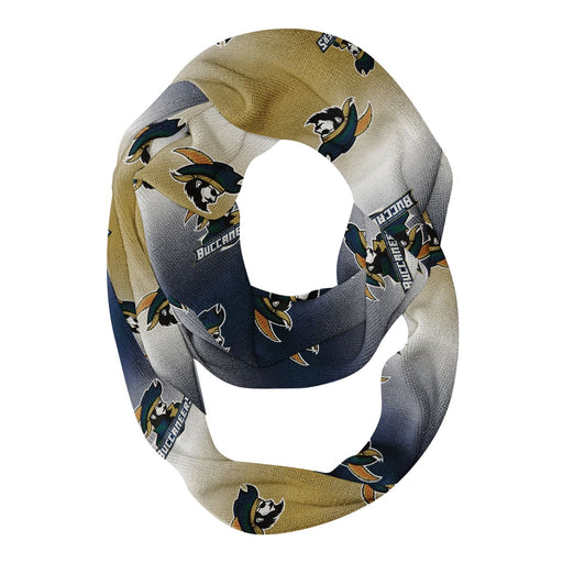 Charleston Southern Buccaneers Vive La Fete All Over Logo Game Day Collegiate Women Ultra Soft Knit Infinity Scarf