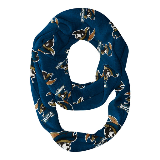 Charleston Southern Buccaneers Vive La Fete Repeat Logo Game Day Collegiate Women Light Weight Ultra Soft Infinity Scarf