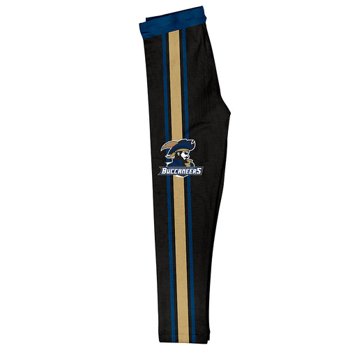 Charleston Southern Buccaneers Vive La Fete Girls Game Day Black with Blue Stripes Leggings Tights
