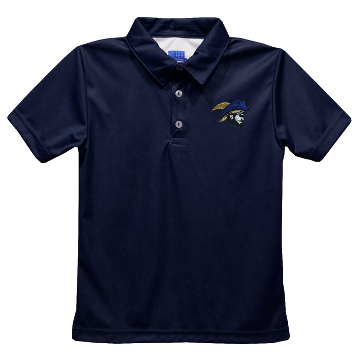 Charleston Southern Buccaneers Embroidered Navy Short Sleeve Polo Box Shirt