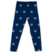 The Citadel Bulldogs Vive La Fete Girls Game Day All Over Logo Elastic Waist Classic Play Blue Leggings Tights