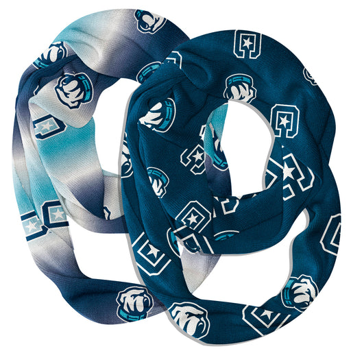 Citadel Bulldogs Vive La Fete All Over Logo Game Day Collegiate Women Set of 2 Light Weight Ultra Soft Infinity Scarfs