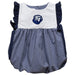 The Citadel Bulldogs Embroidered Navy Gingham Short Sleeve Girls Bubble