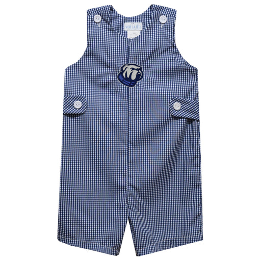 The Citadel Bulldogs Embroidered Navy Gingham Boys Jon Jon