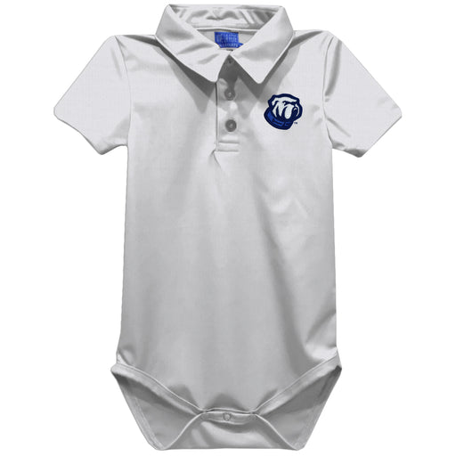 The Citadel Bulldogs Embroidered White Solid Knit Polo Onesie