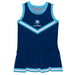 The Citadel Bulldogs Vive La Fete Game Day Blue Sleeveless Cheerleader Dress