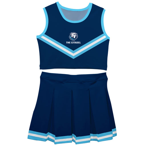 The Citadel Bulldogs Vive La Fete Game Day Blue Sleeveless Cheerleader Set