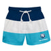 Citadel Bulldogs Vive La Fete Blue White Stripes Swimtrunks V1