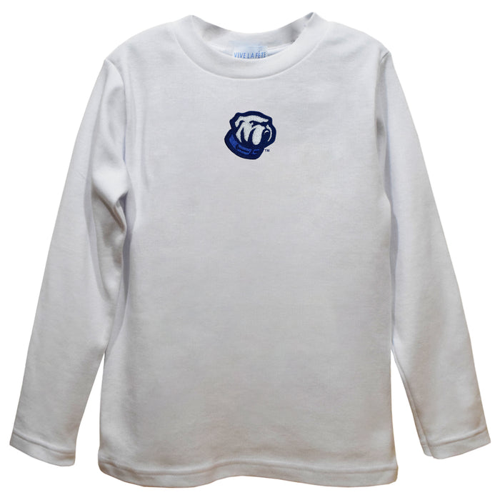 The Citadel Bulldogs Embroidered White Long Sleeve Boys Tee Shirt