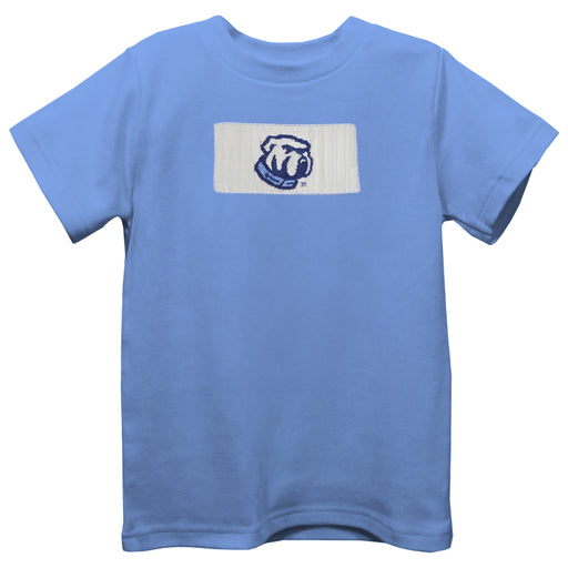 The Citadel Bulldogs Smocked Light Blue Knit Short Sleeve Boys Tee Shirt