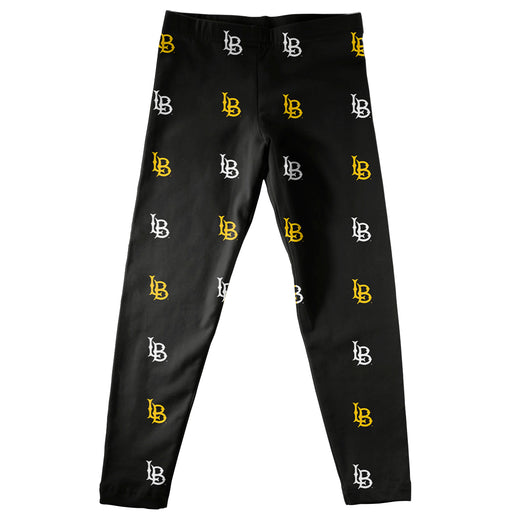 CSULB 49ers Vive La Fete Girls Game Day All Over Logo Elastic Waist Classic PlayBlack Leggings Tights - Vive La Fête - Online Apparel Store