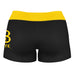 CSULB 49ers Vive La Fete Game Day Logo on Thigh and Waistband Black & Gold Women Yoga Booty Workout Shorts 3.75 Inseam" - Vive La Fête - Online Apparel Store